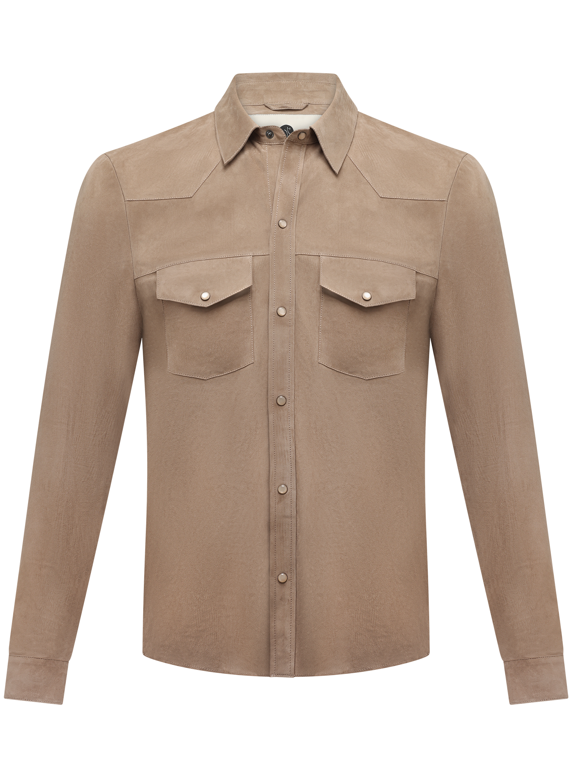 Kayce overshirt van suède | Beige