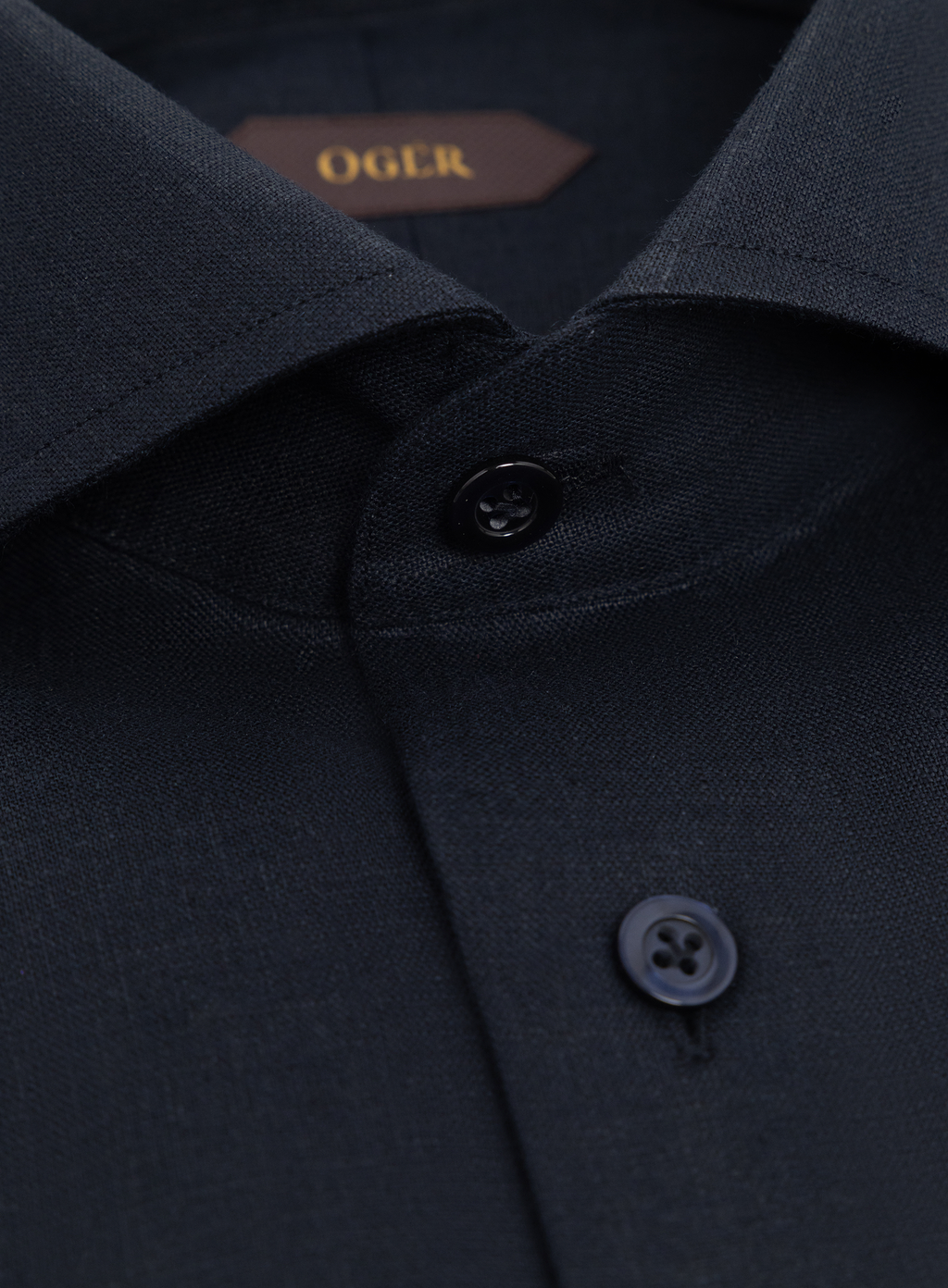 Overhemd van linnen | FULL_WIDTH | BLUE NAVY