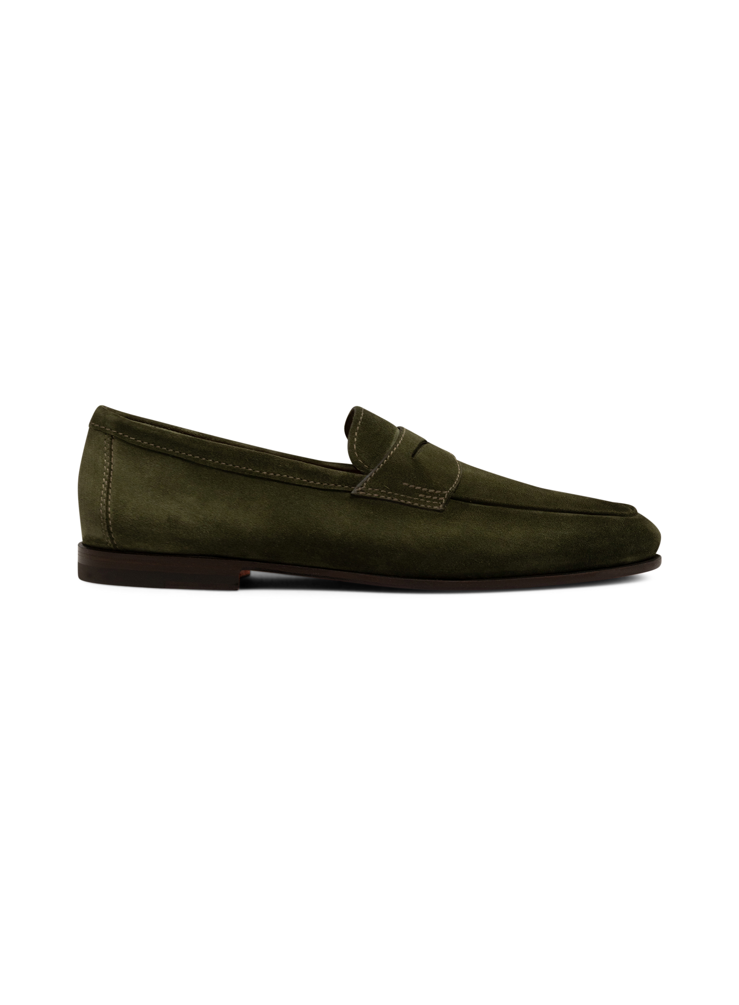 Penny loafers van suède | Groen
