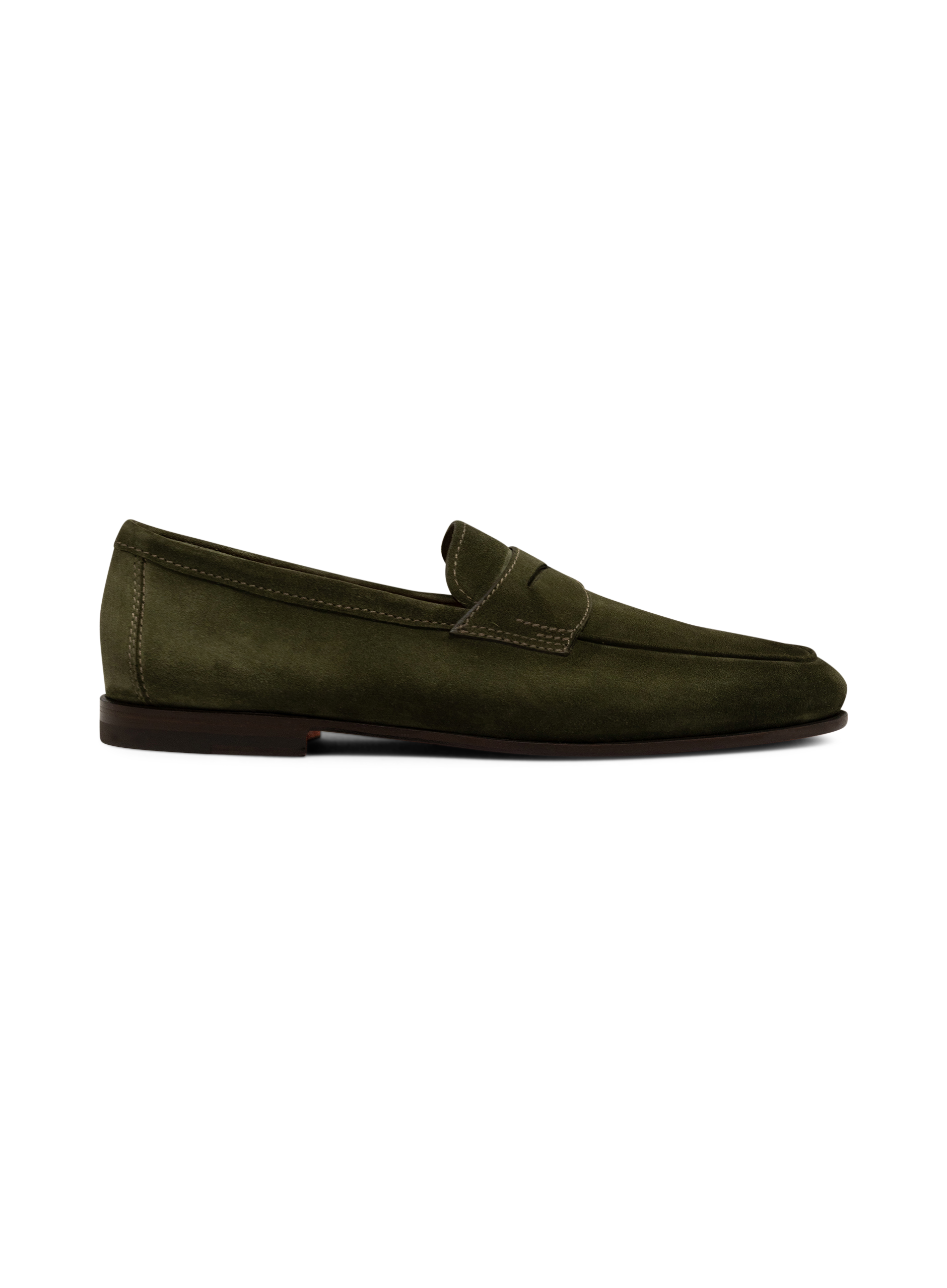 Penny loafers van suède | Groen