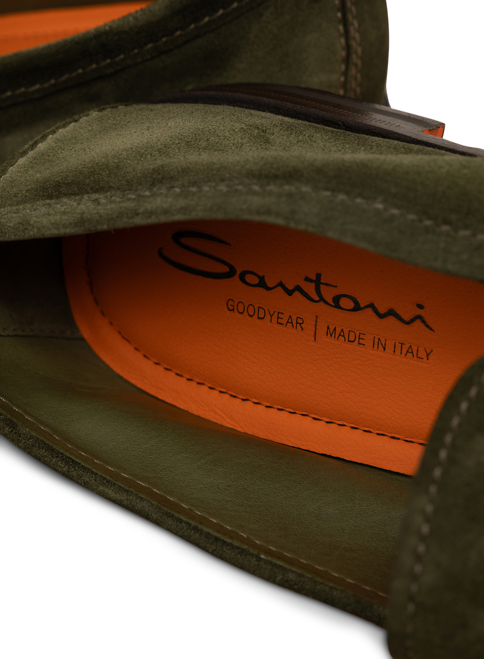 Penny loafers van suède | Groen