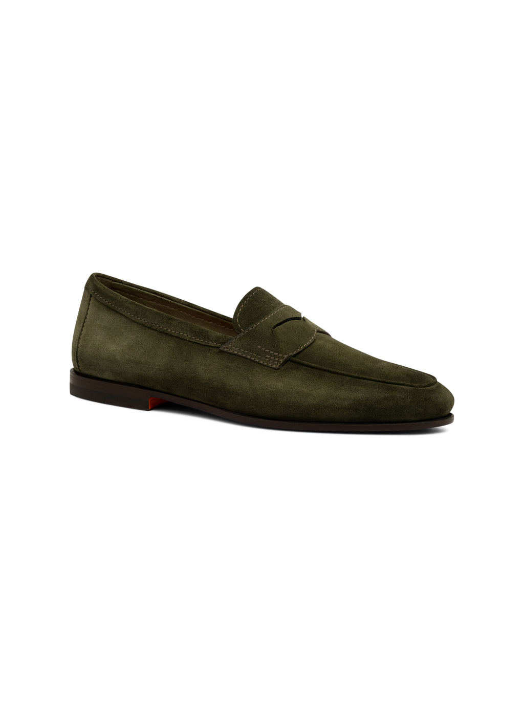 Penny loafers van suède | Groen