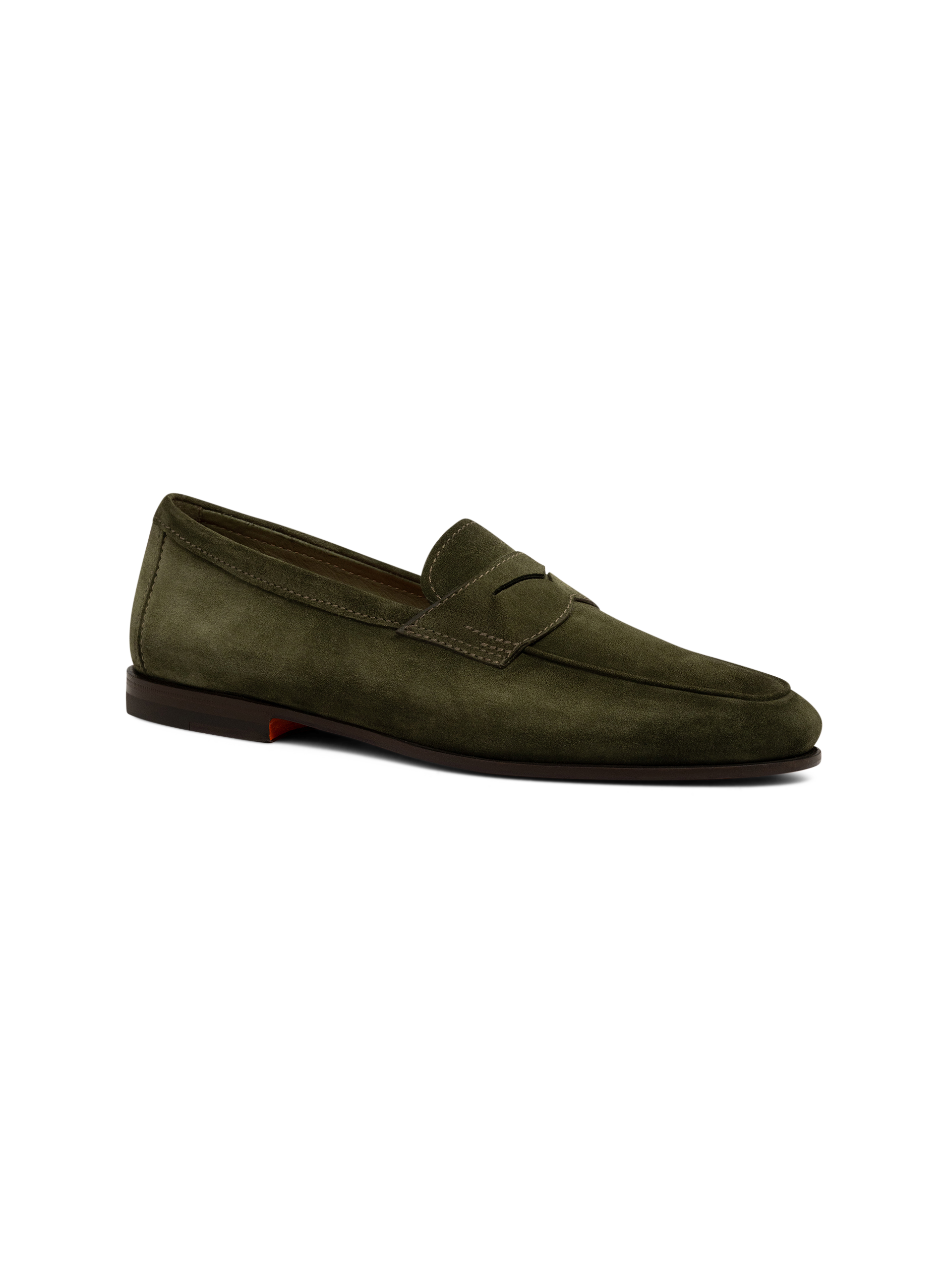 Penny loafers van suède | Groen