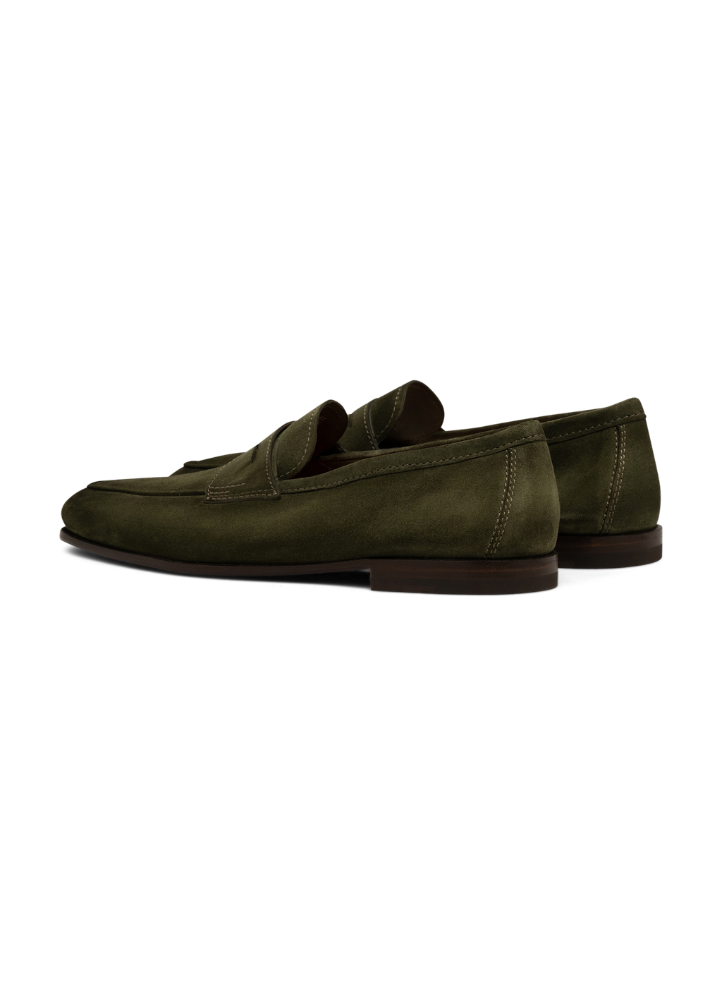 Penny loafers van suède | Groen