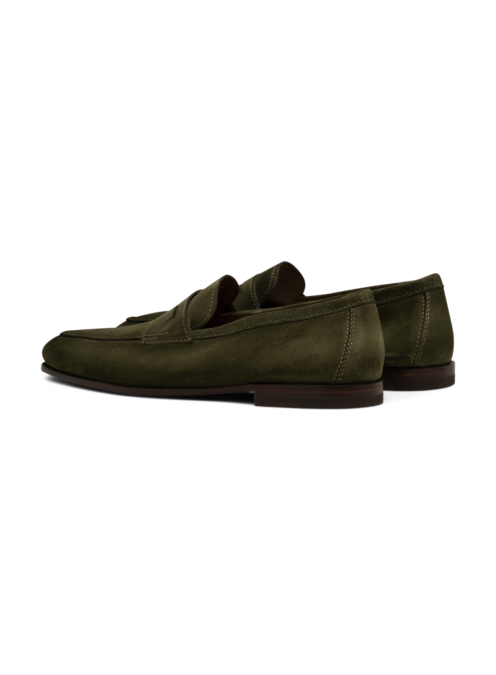 Penny loafers van suède | Groen