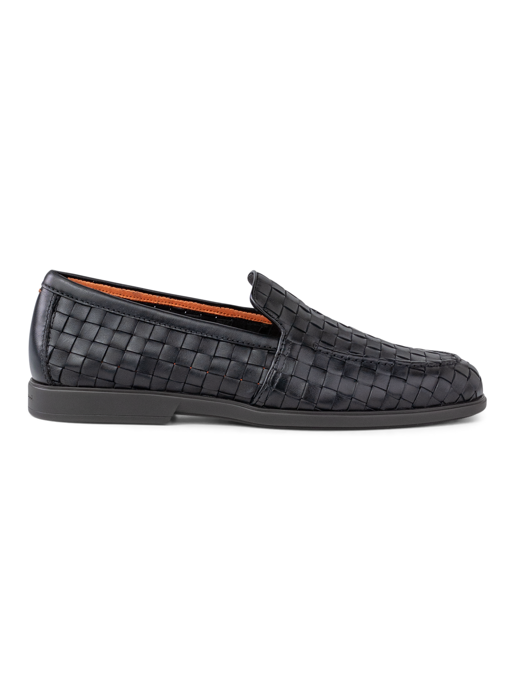 Gewoven loafers van leer | Zwart