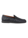 Gewoven loafers van leer | Zwart