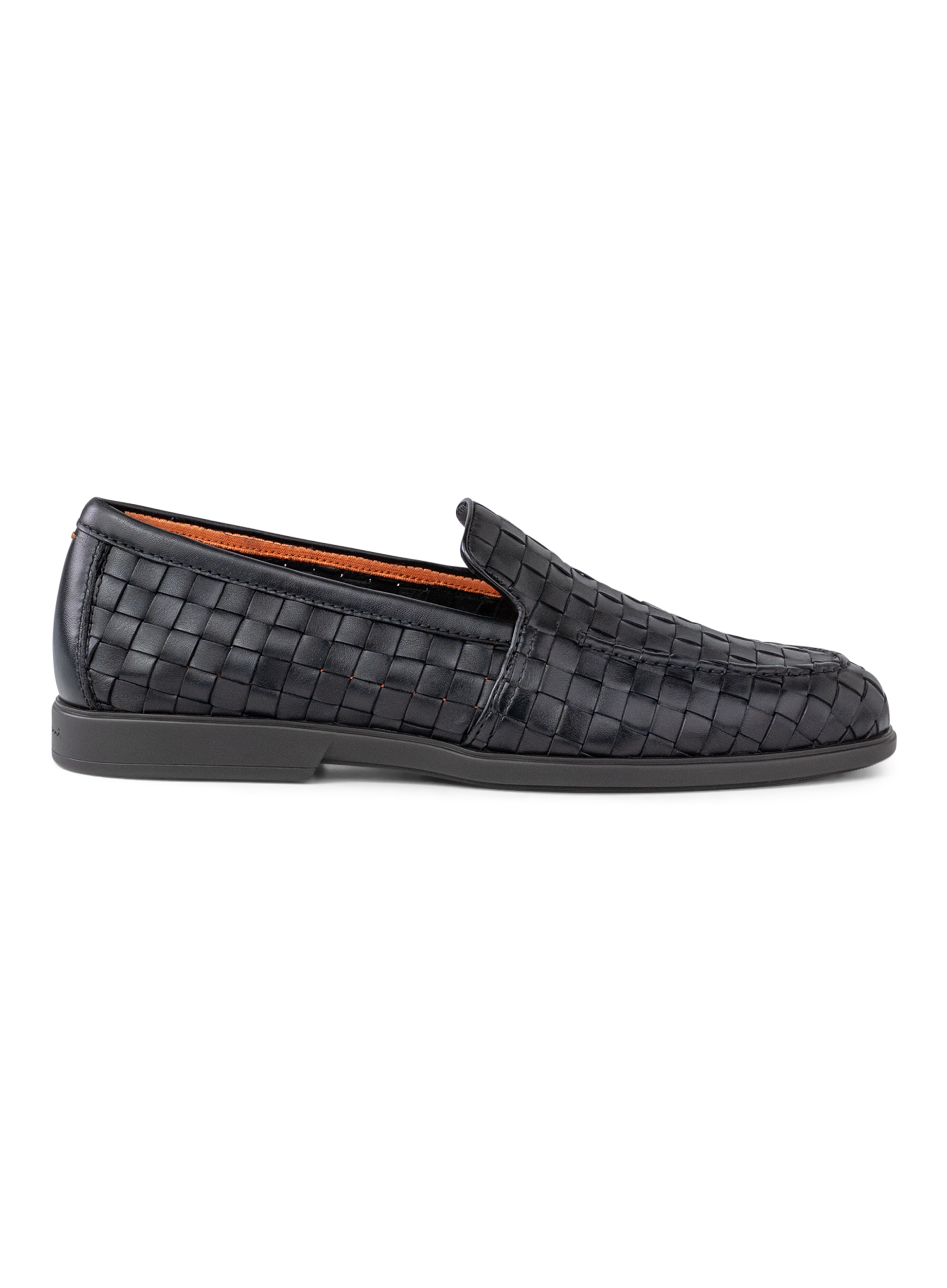Gewoven loafers van leer | Zwart