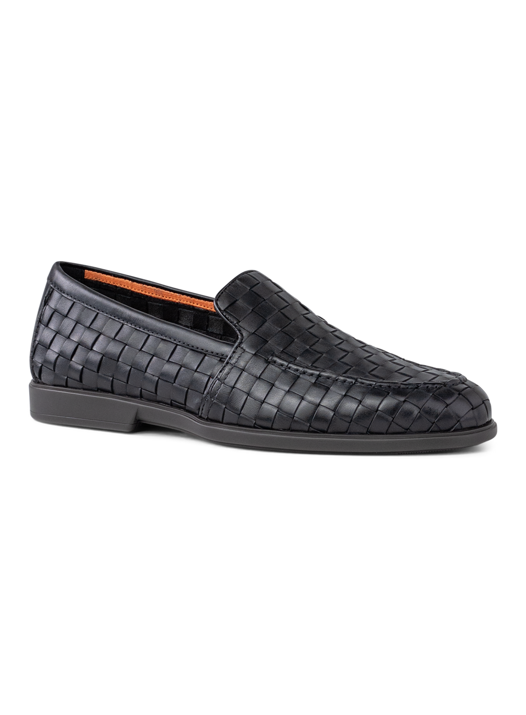 Gewoven loafers van leer | Zwart