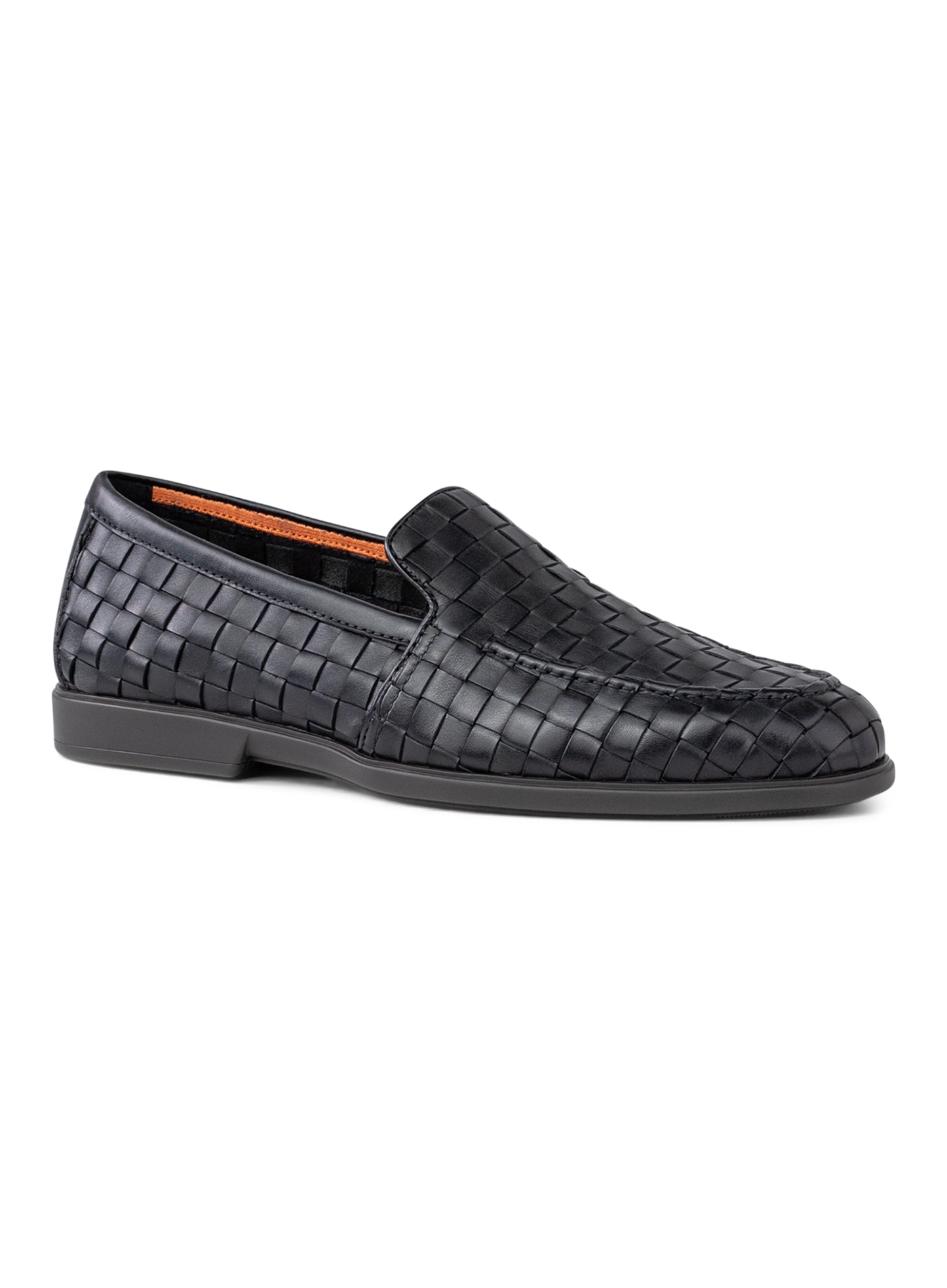 Gewoven loafers van leer | Zwart