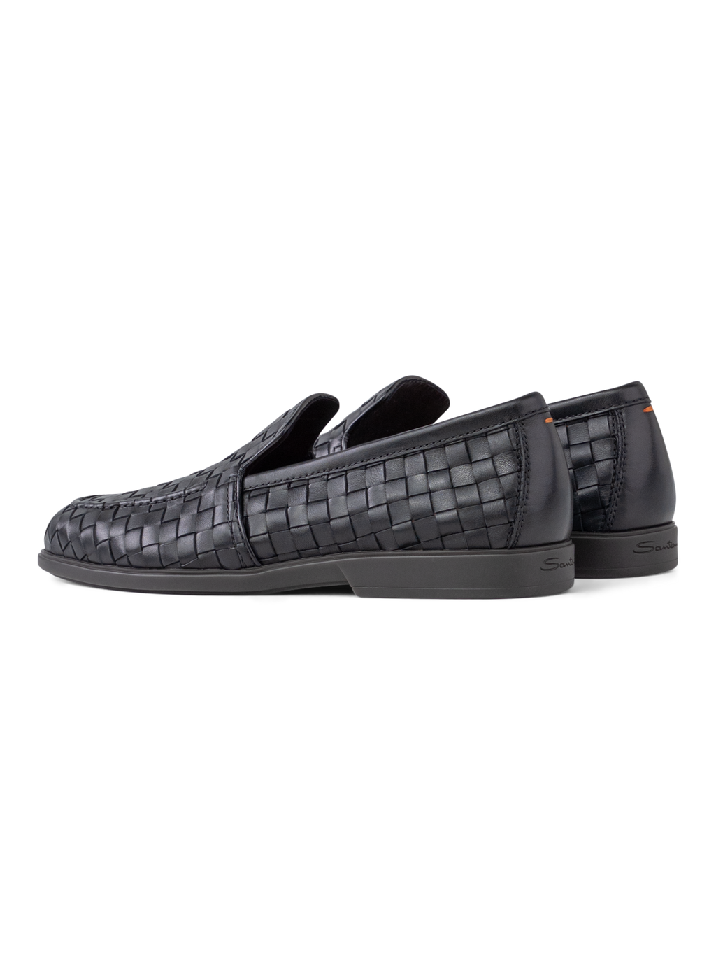 Gewoven loafers van leer | Zwart