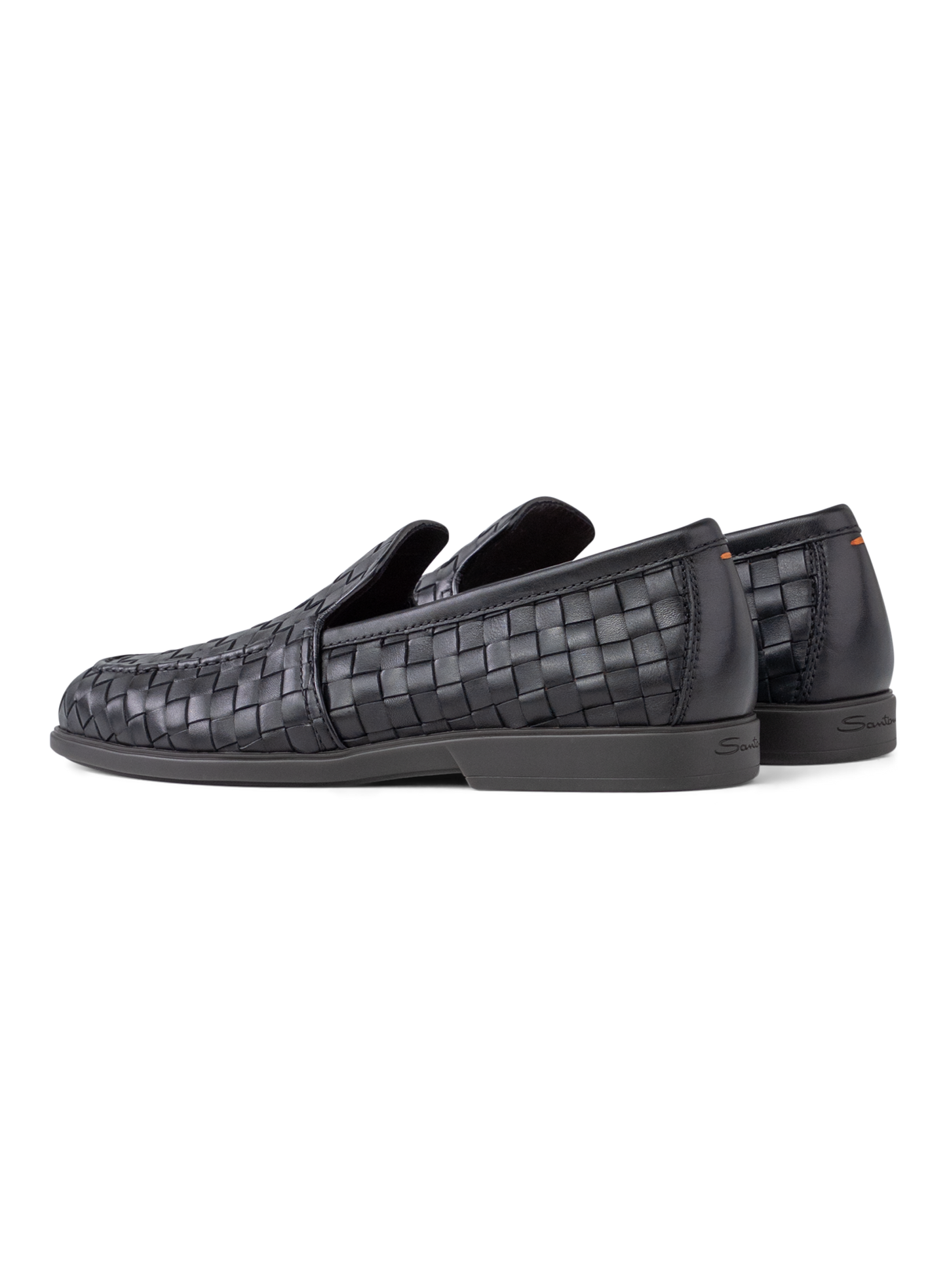 Gewoven loafers van leer | Zwart