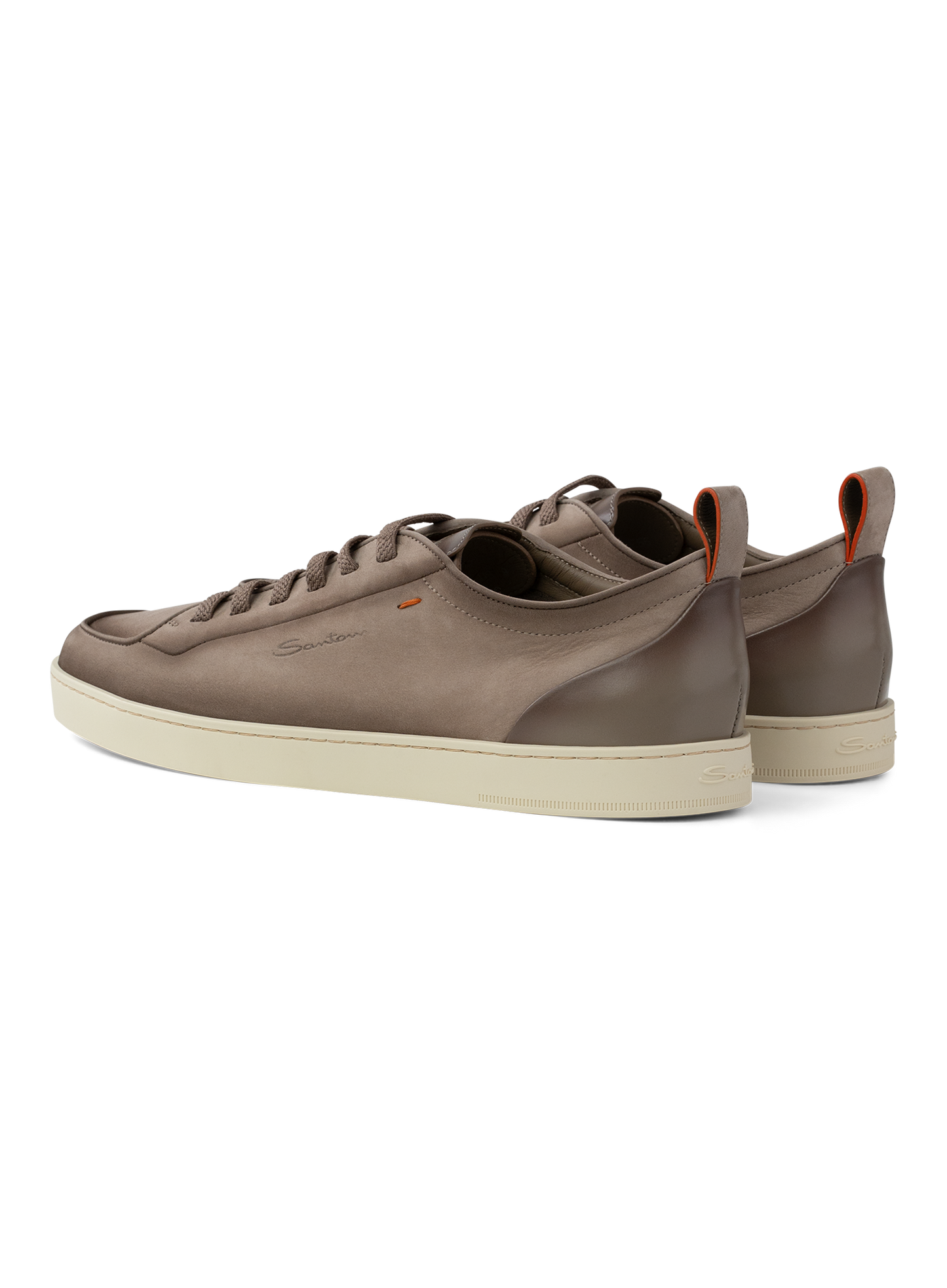 Sneakers van leer | TAUPE