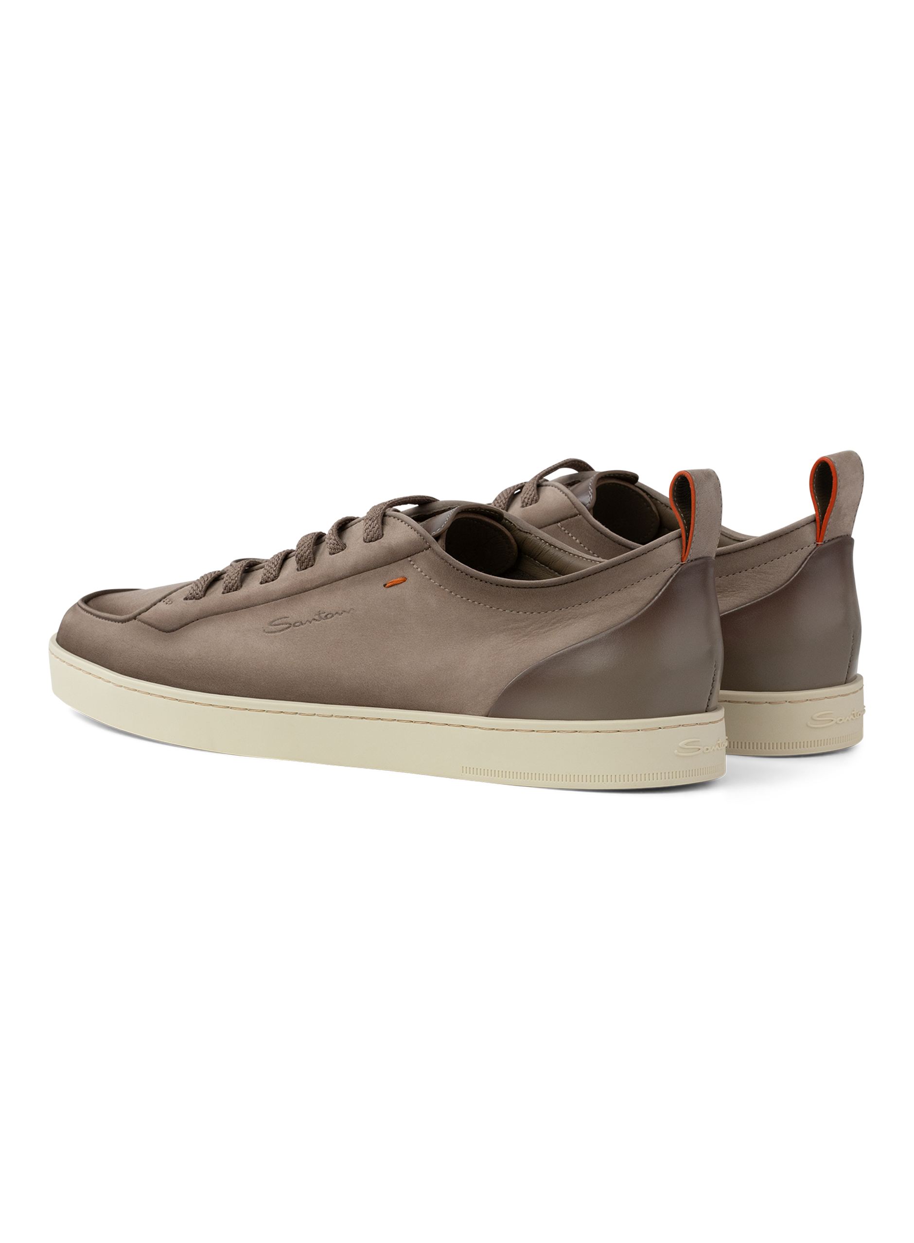 Sneakers van leer | TAUPE