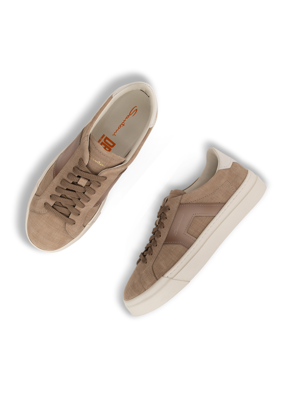 Sneakers van leer | TAUPE
