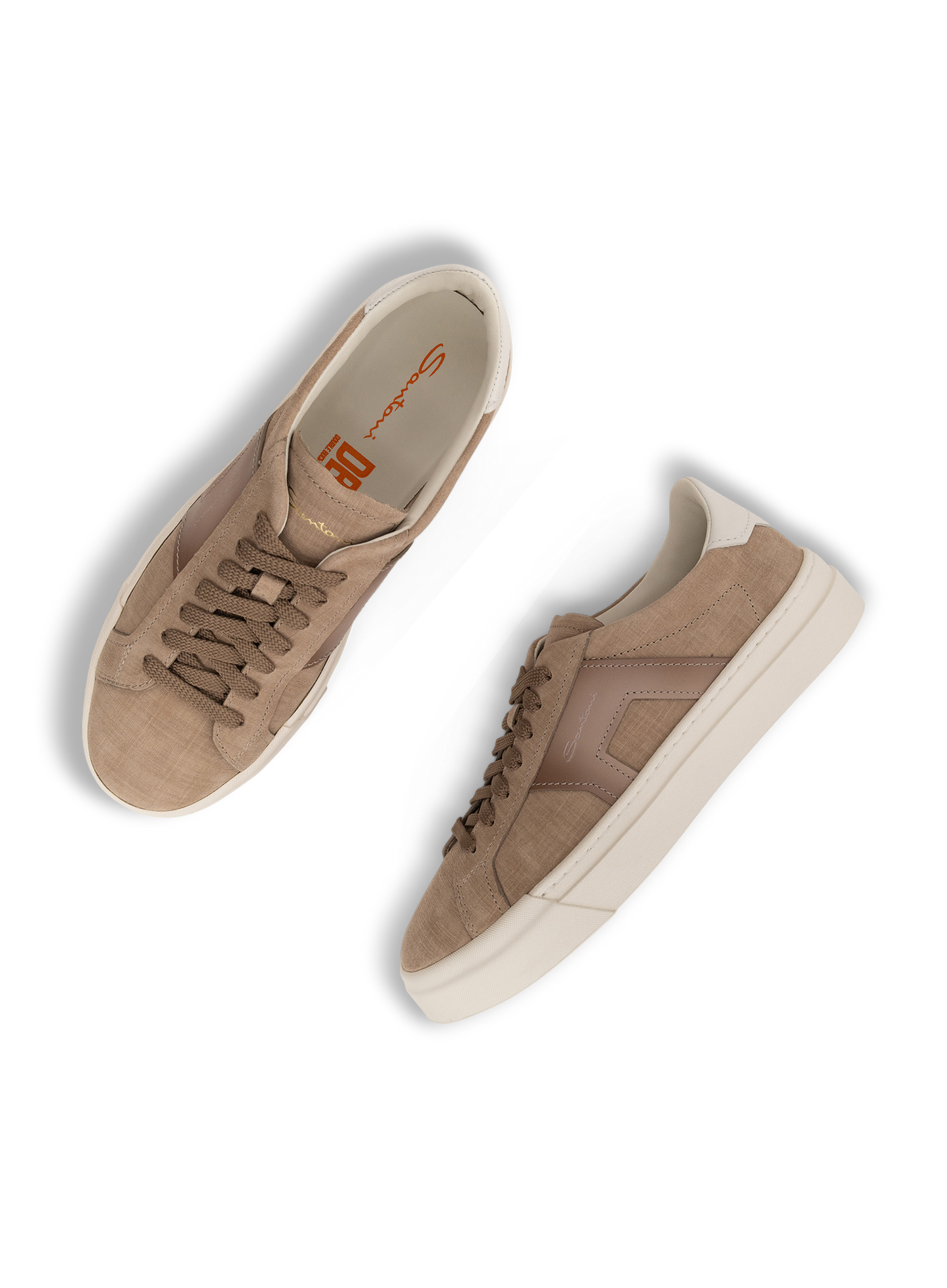 Sneakers van leer | TAUPE