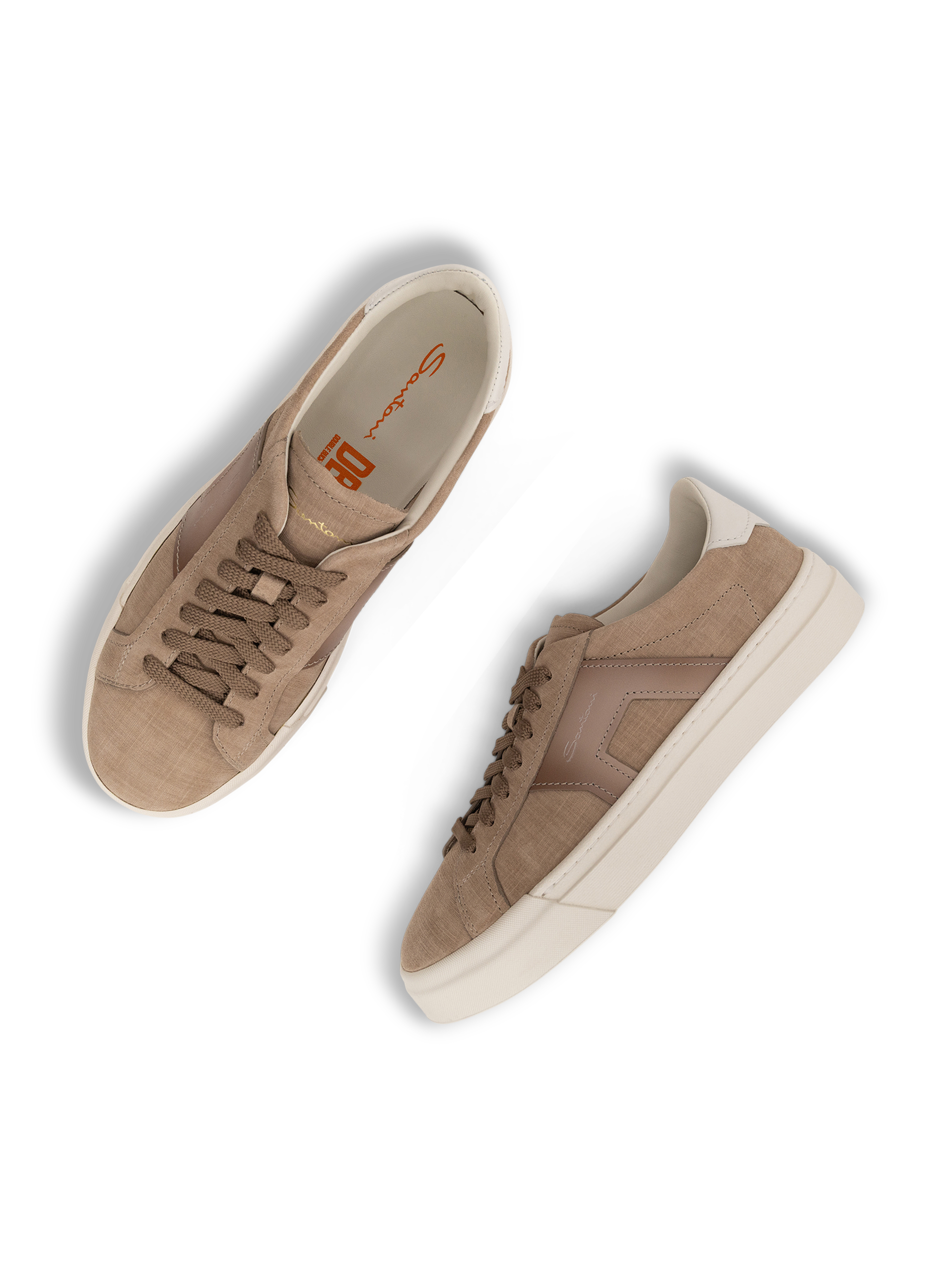 Sneakers van leer | TAUPE