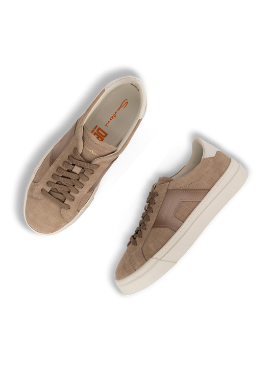 Sneakers mit Doppelschnalle aus Leder