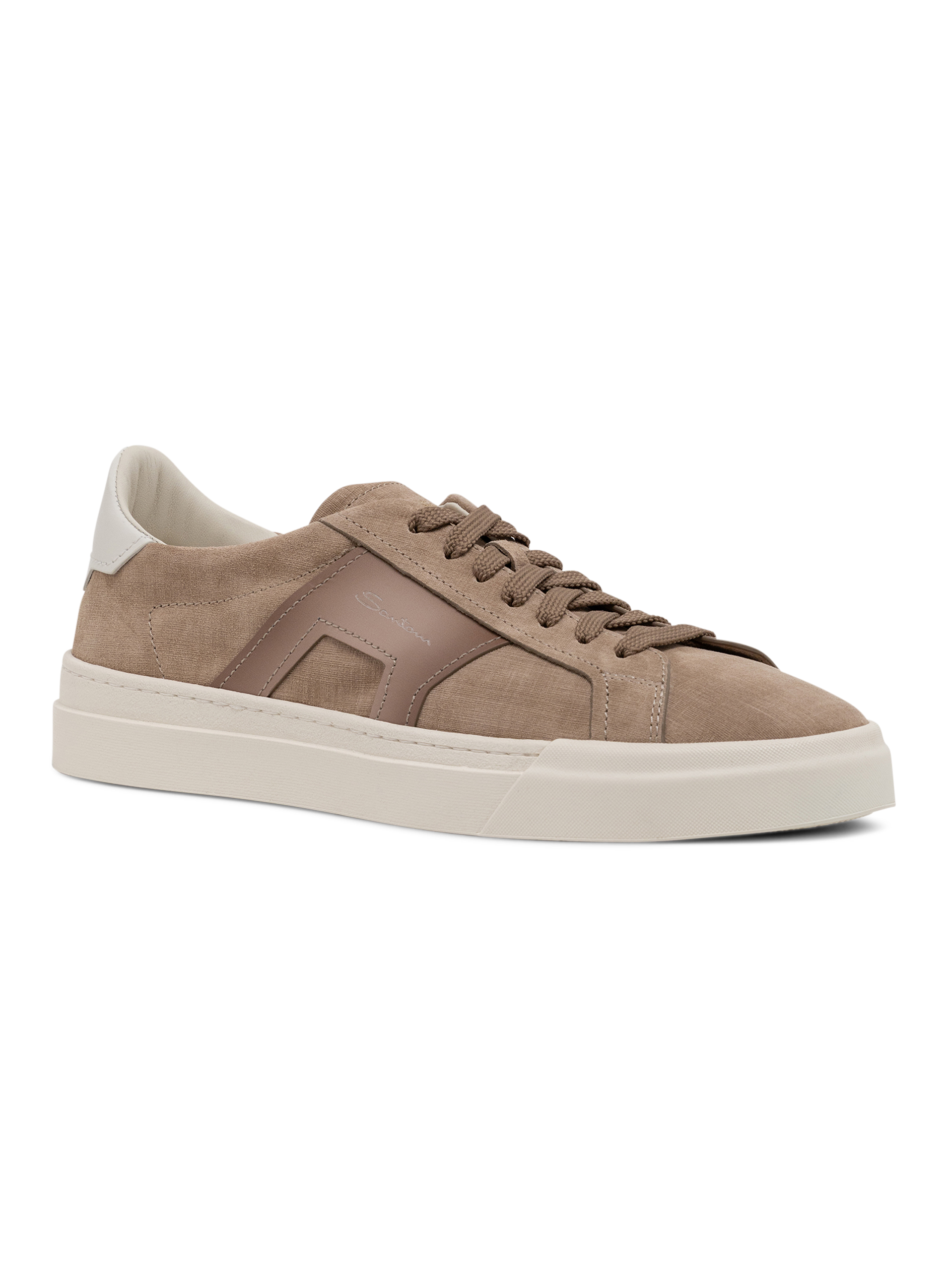 Sneakers van leer | TAUPE