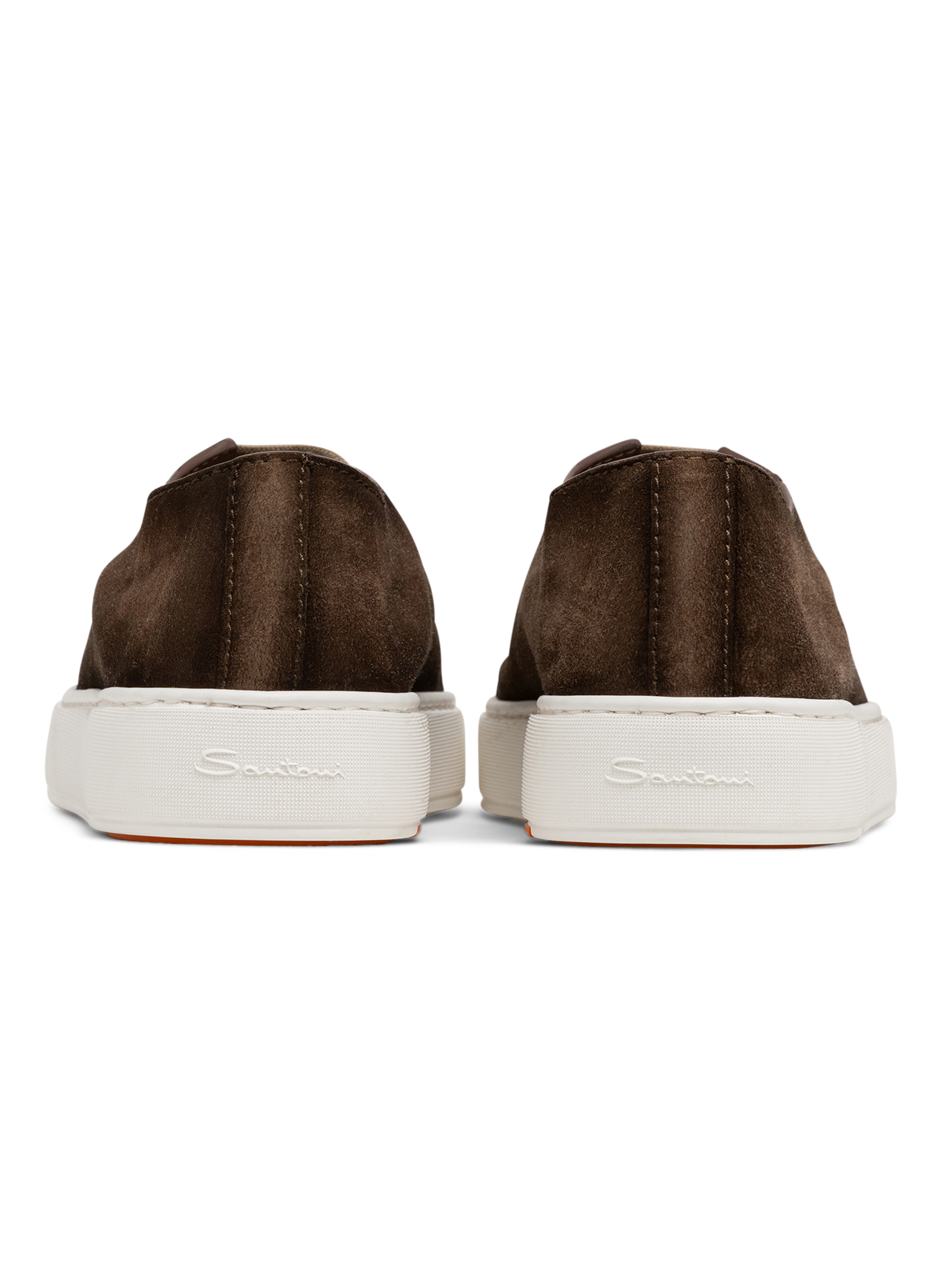 Sneakers van leer | Bruin