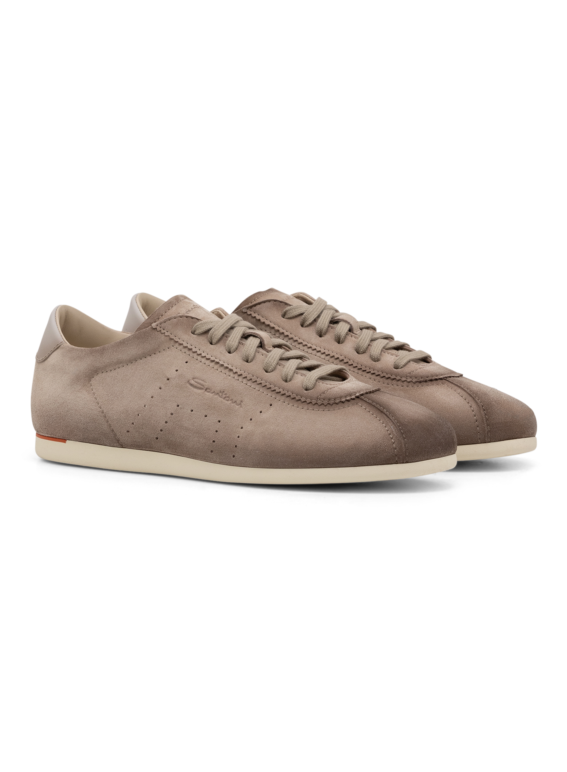 Sneakers van leer | TAUPE