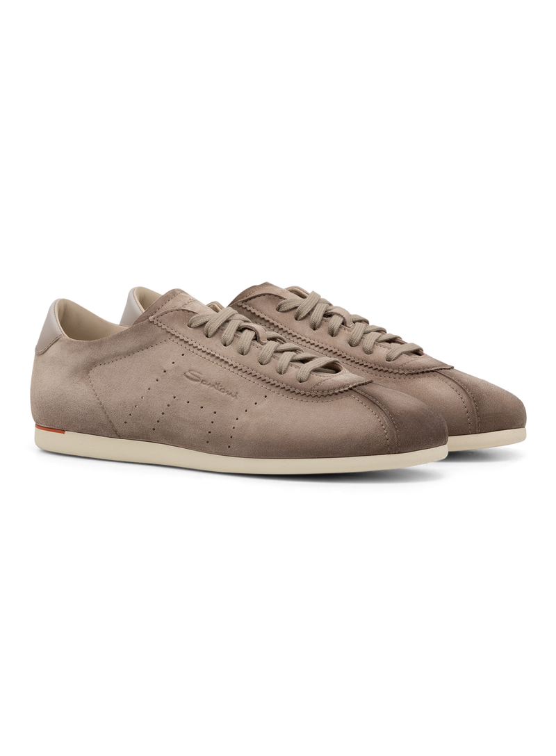 Sneakers van leer | TAUPE