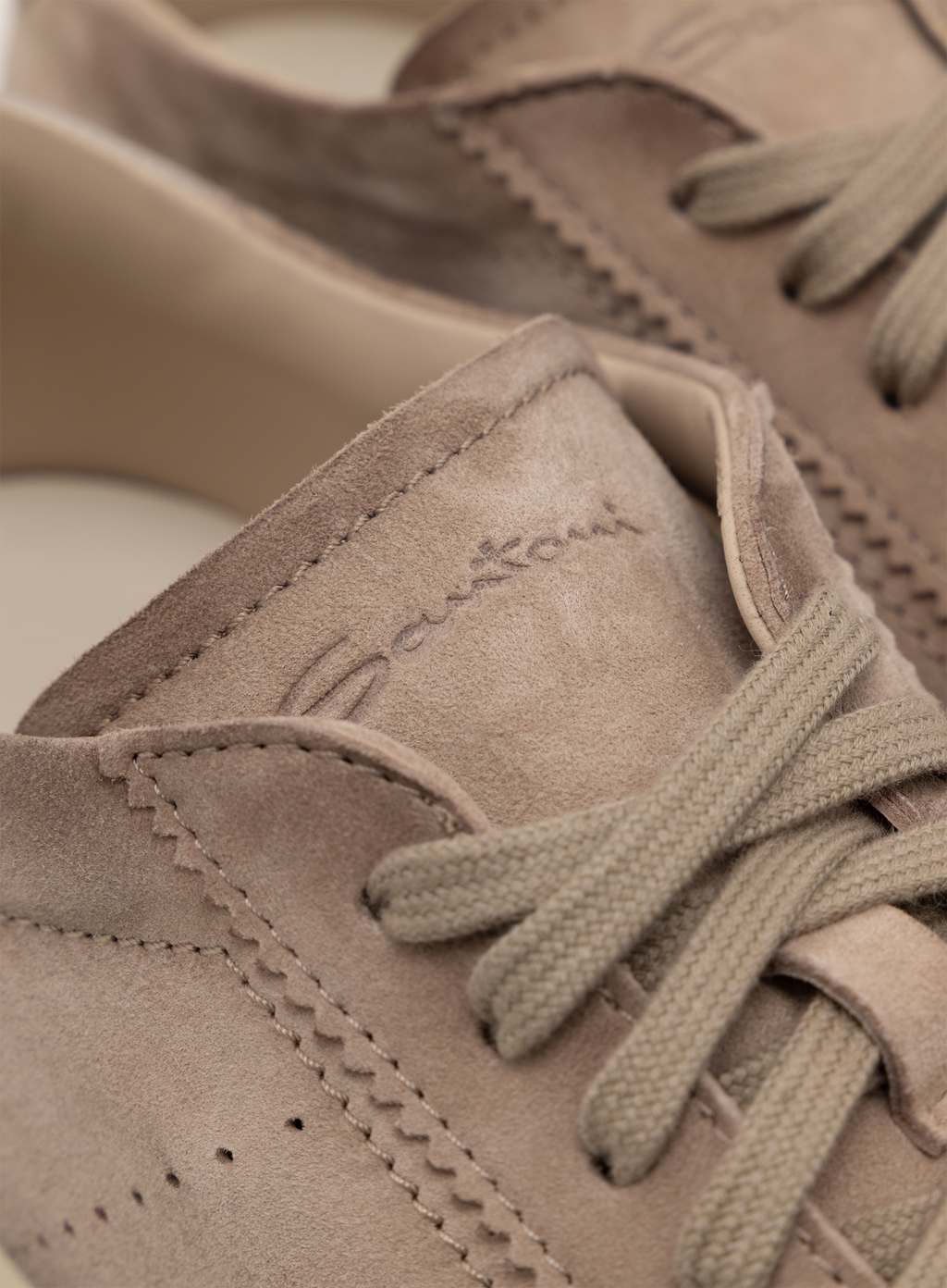 Sneakers van leer | TAUPE