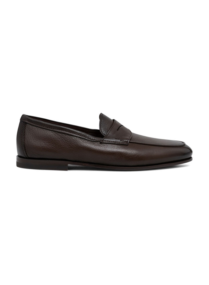 Penny loafers van leer