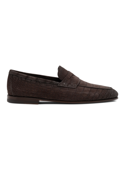 Penny loafers van krokodillenleer | D.Bruin