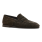 Penny loafers van krokodillenleer | Zwart