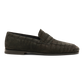 Penny loafers van krokodillenleer | Zwart