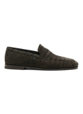 Penny loafers van krokodillenleer | Zwart
