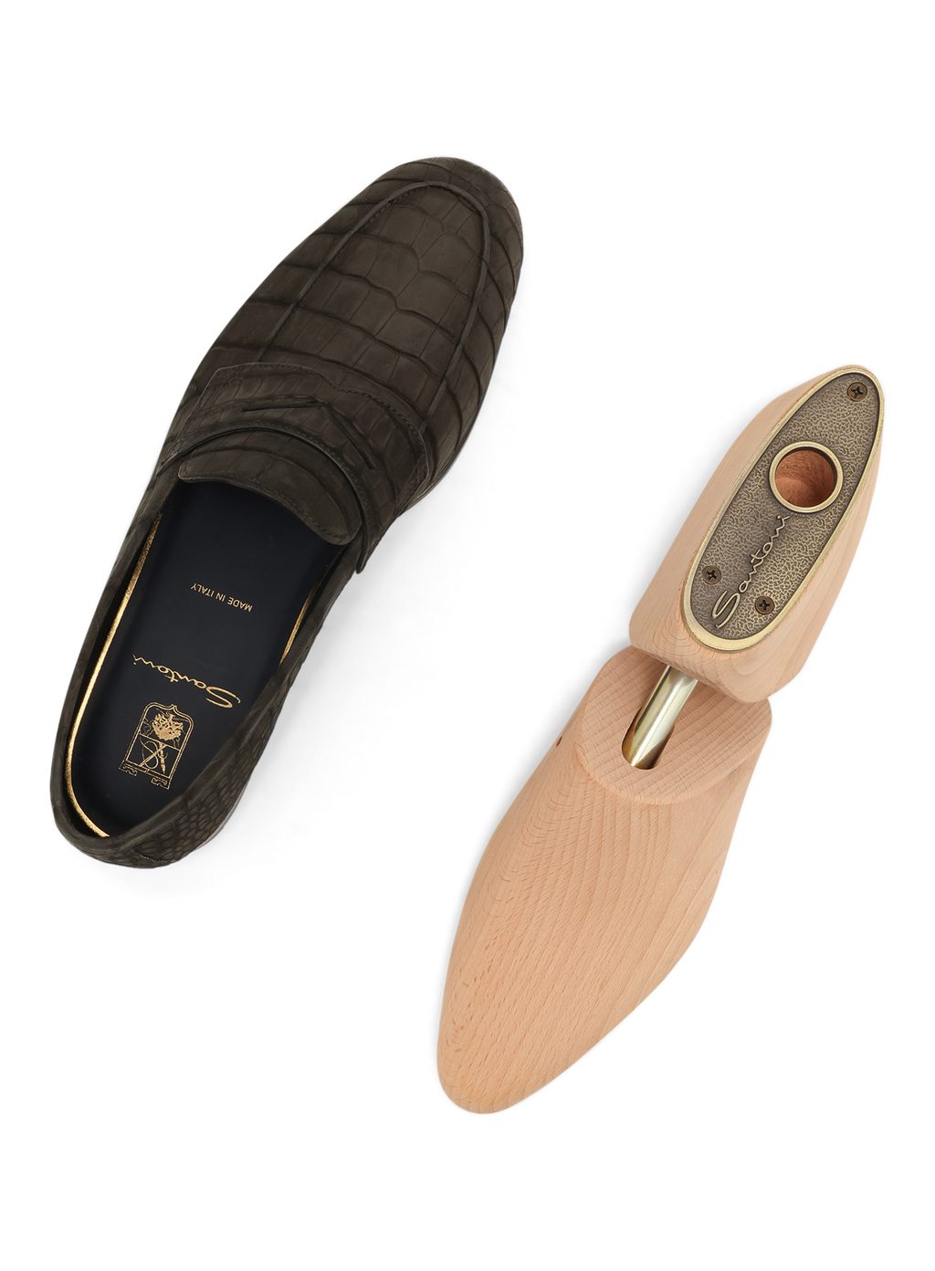 Penny loafers van krokodillenleer | Zwart