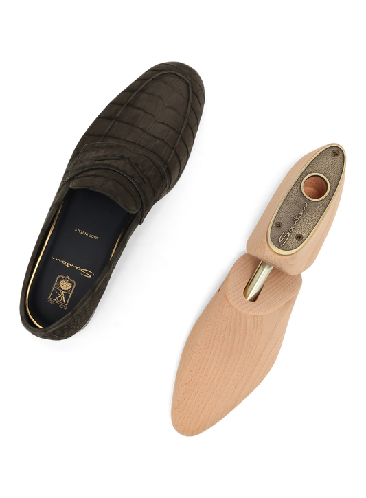 Penny loafers van krokodillenleer