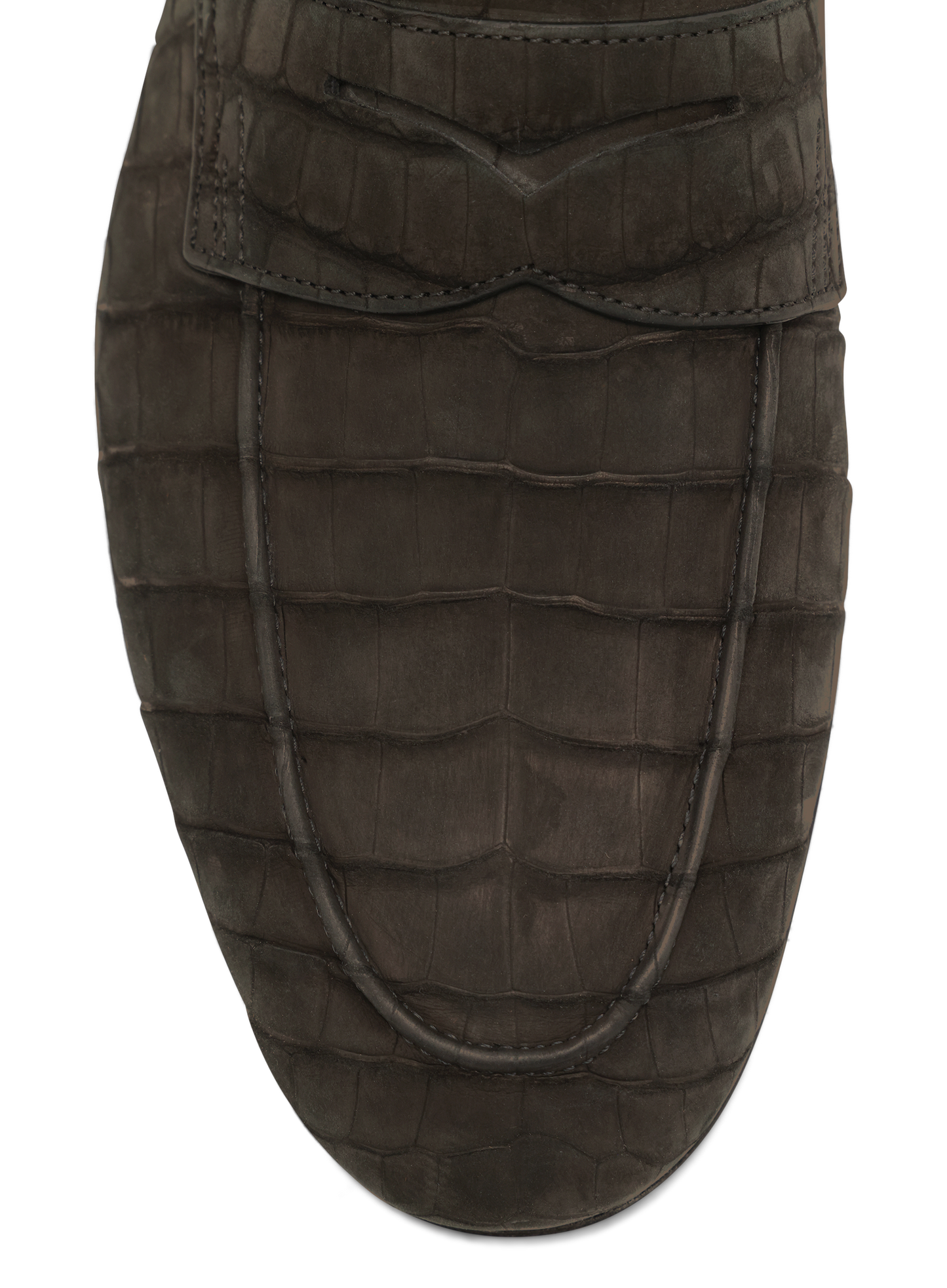 Penny loafers van krokodillenleer | FULL_WIDTH | Zwart