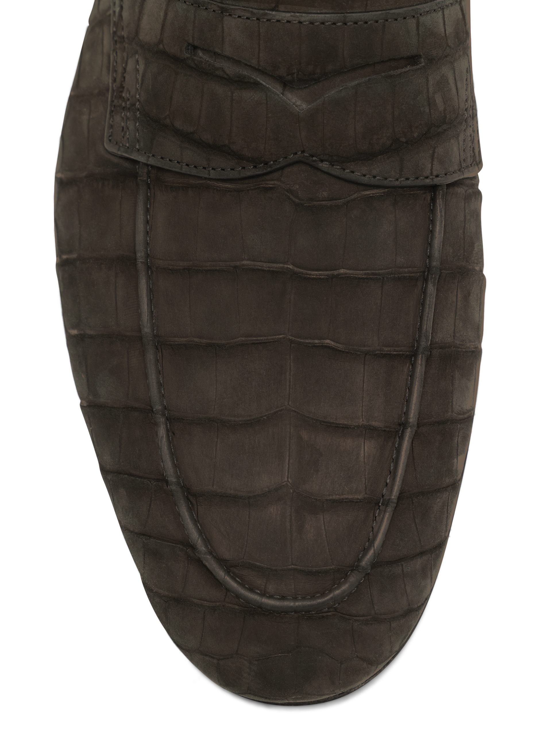 Penny loafers van krokodillenleer | FULL_WIDTH | Zwart