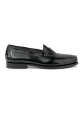 Leren penny loafers | Zwart