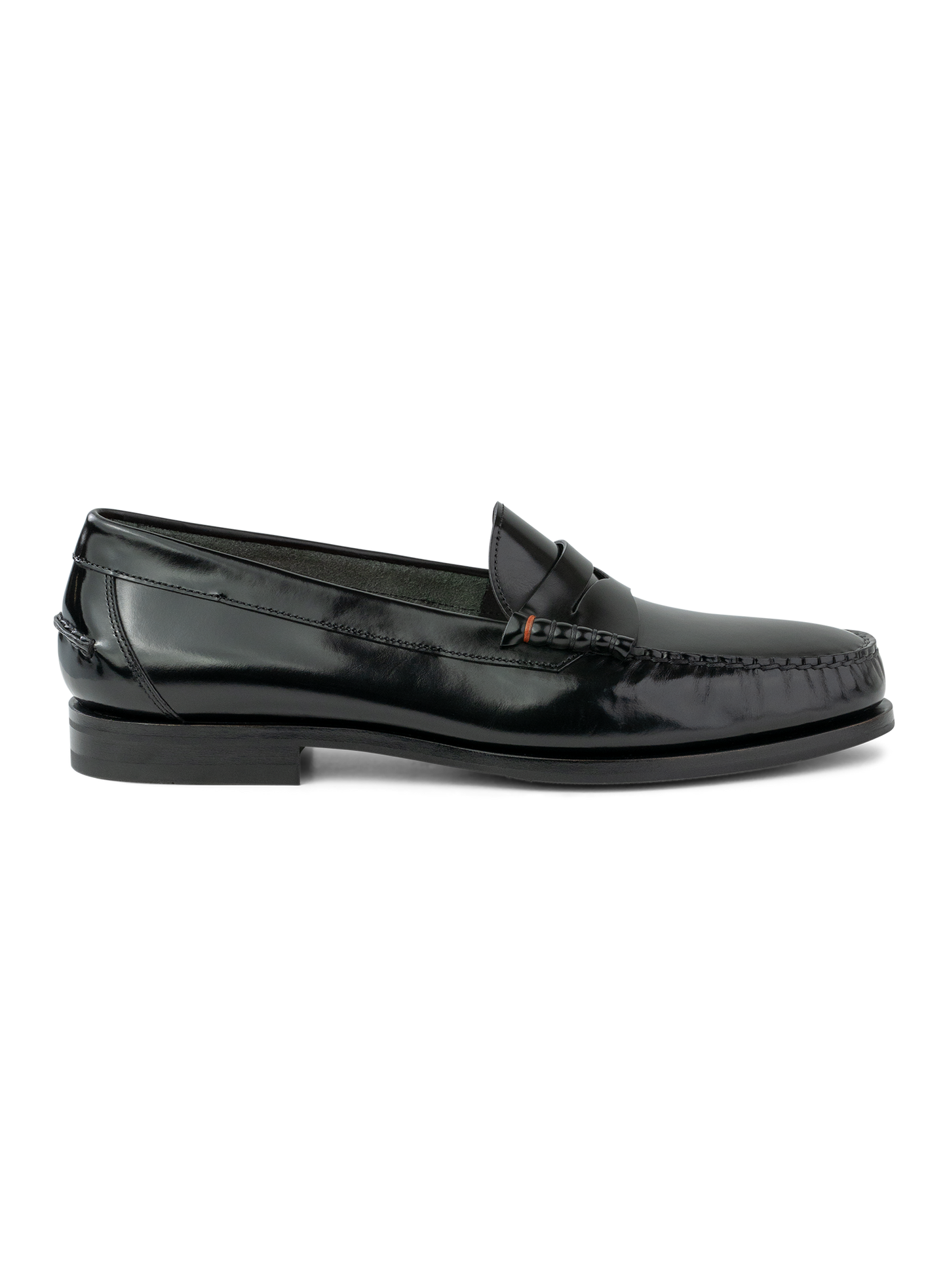 Leren penny loafers | Zwart