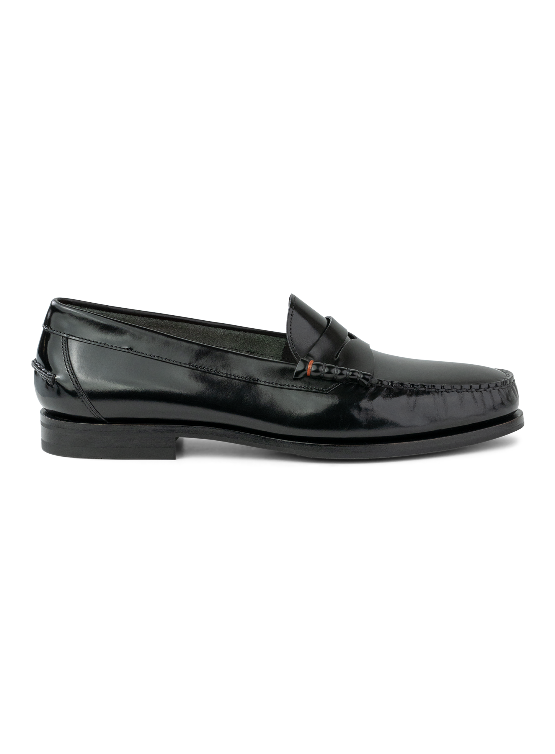 Leren penny loafers | Zwart