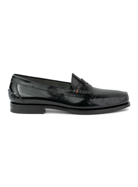 Leren penny loafers | Zwart