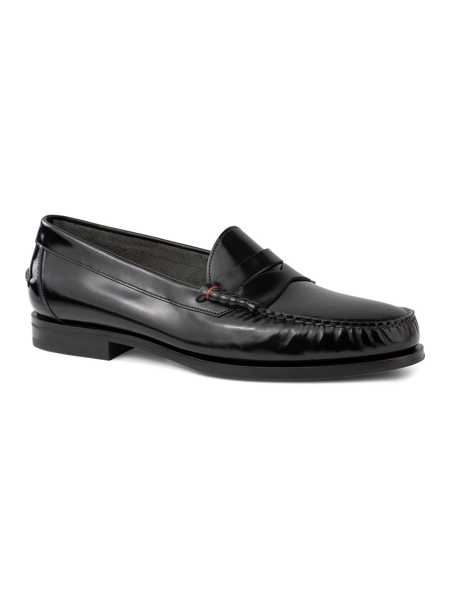 Leren penny loafers | Zwart