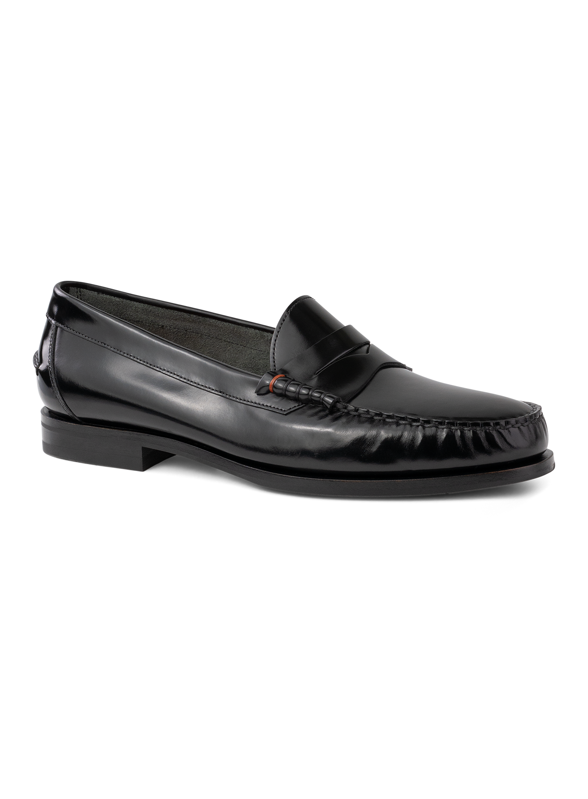 Leren penny loafers | Zwart