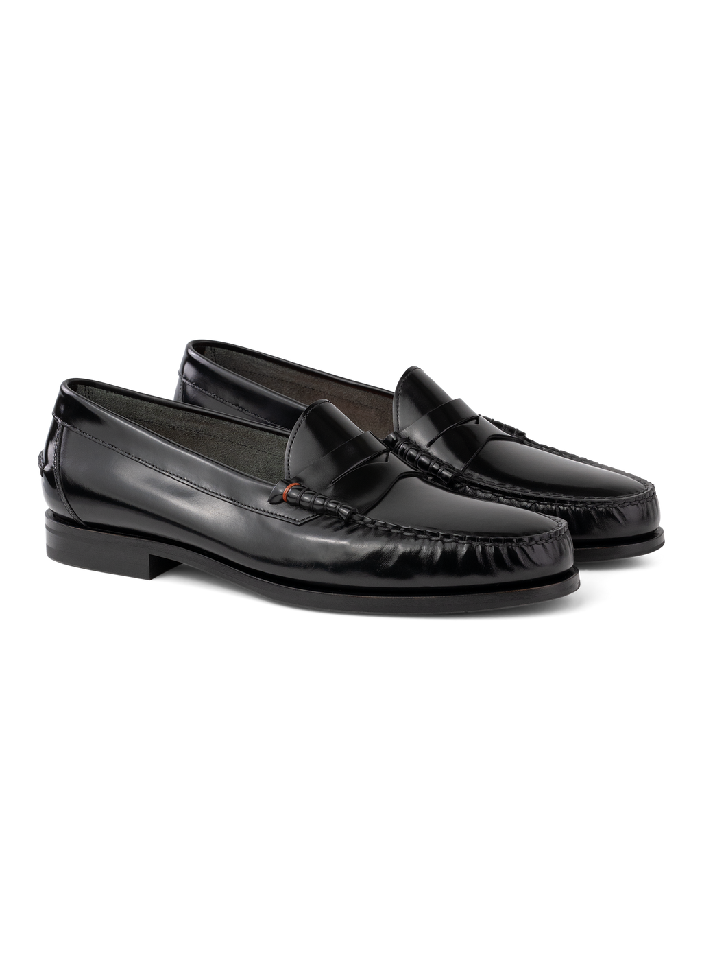Leren penny loafers | Zwart