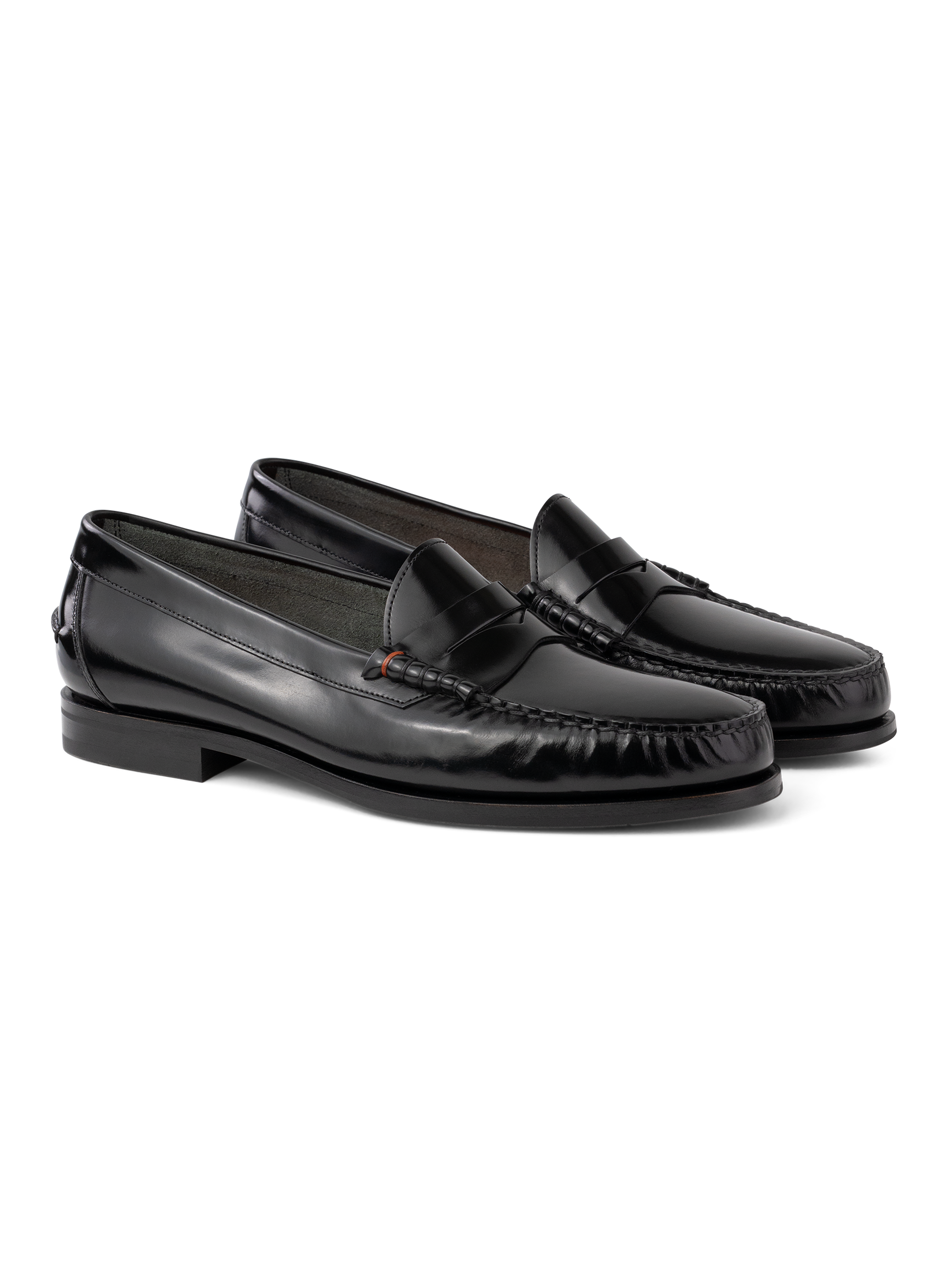 Leren penny loafers | Zwart