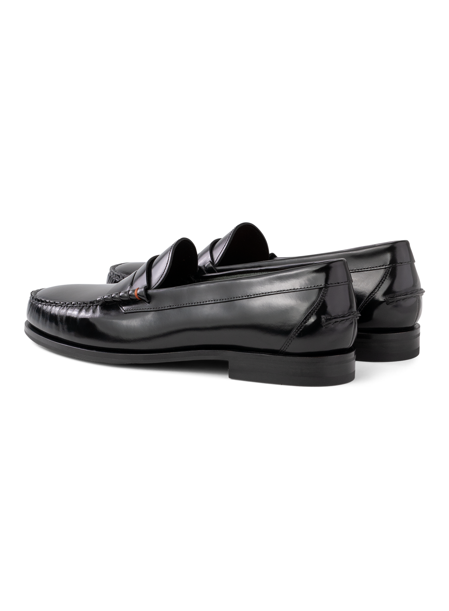 Leren penny loafers | Zwart