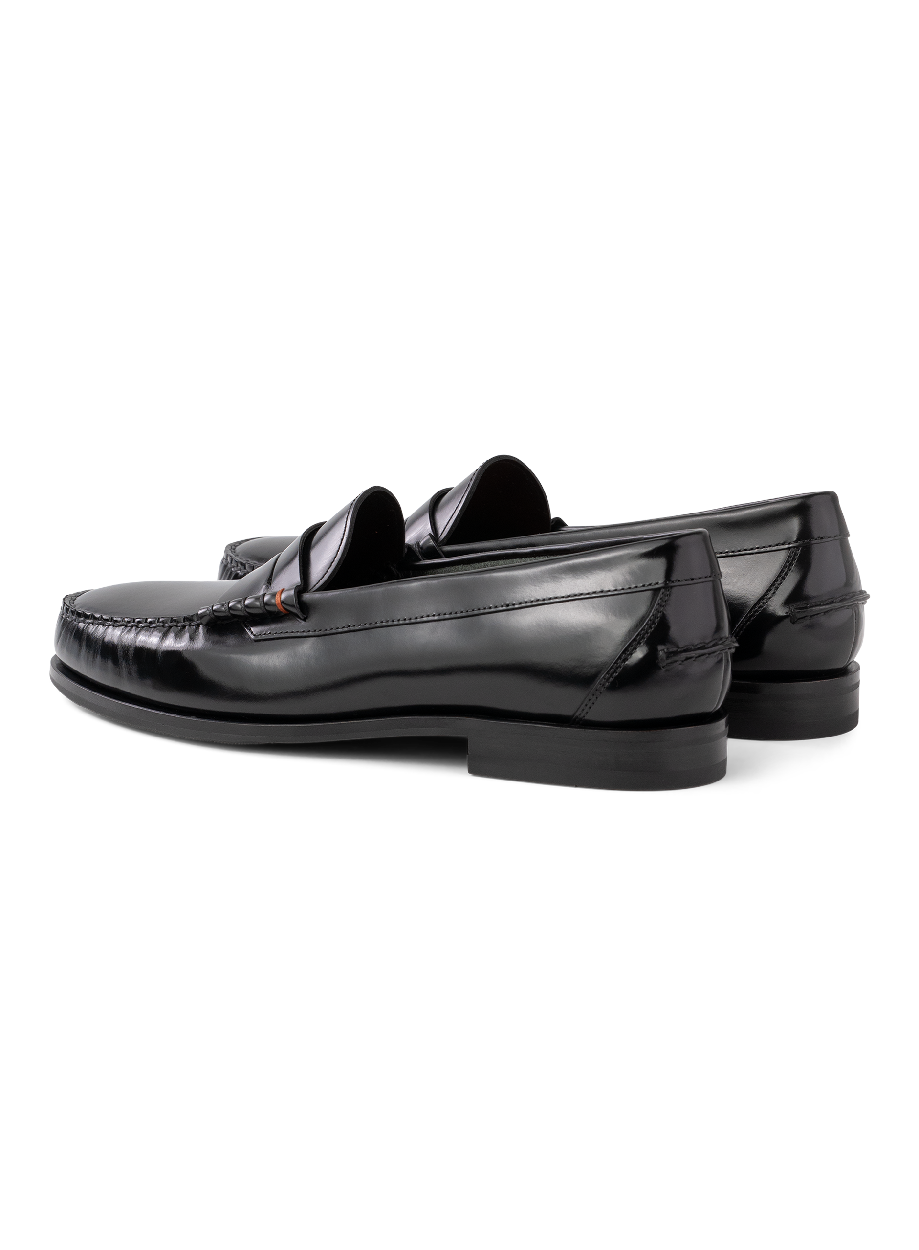 Leren penny loafers | Zwart