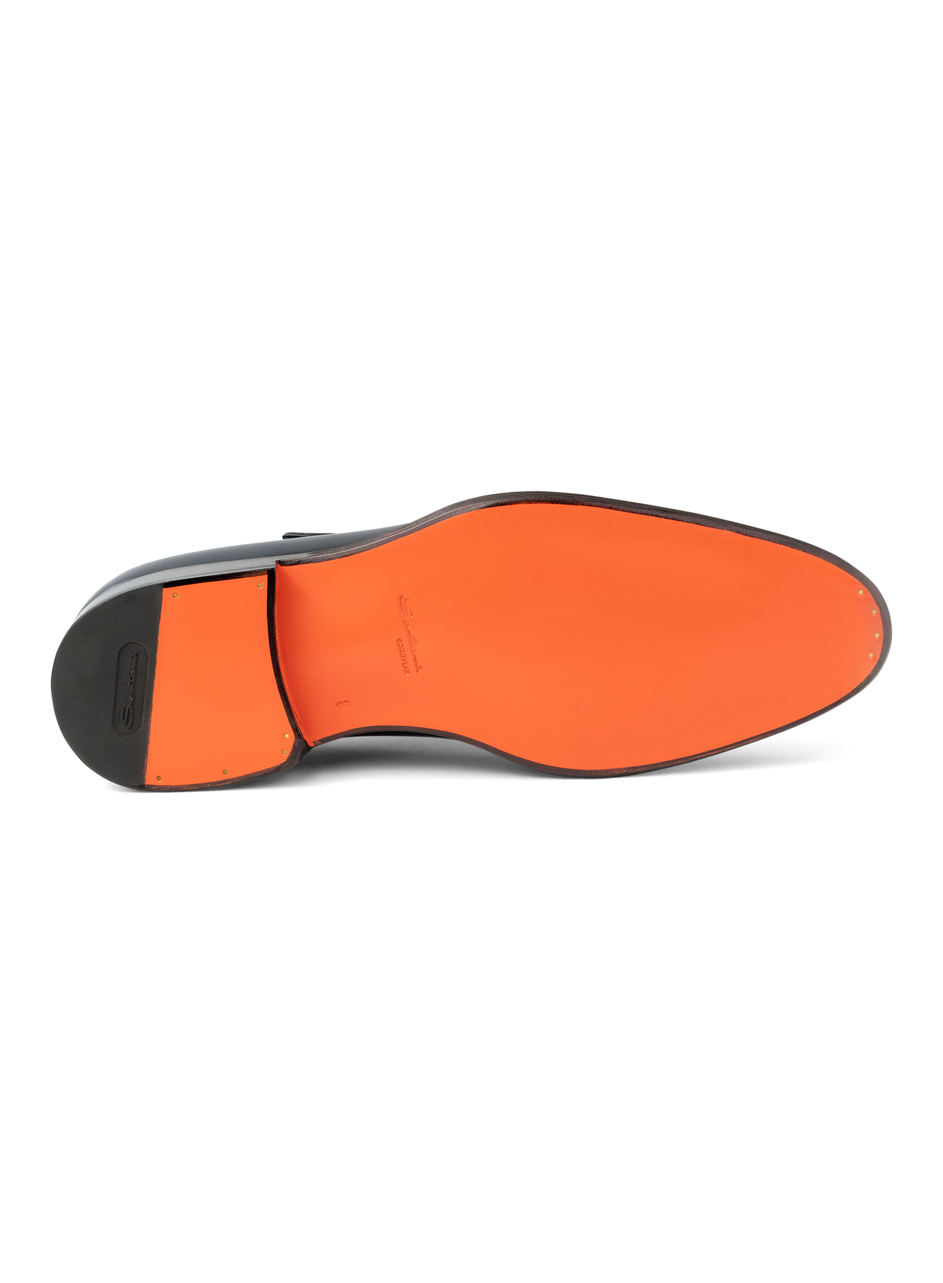 Dubbele gespschoenen van leer | Blauw