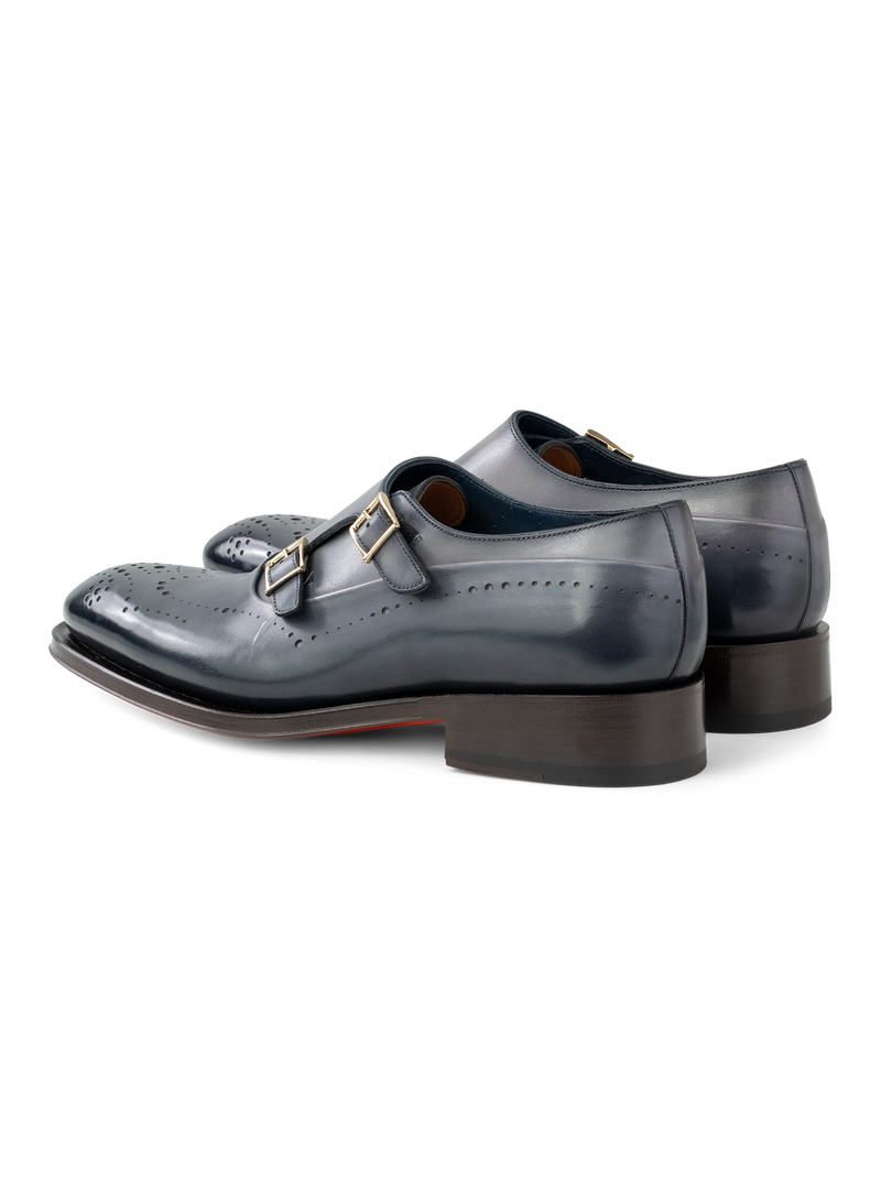 Lederschuhe mit Doppelschnalle