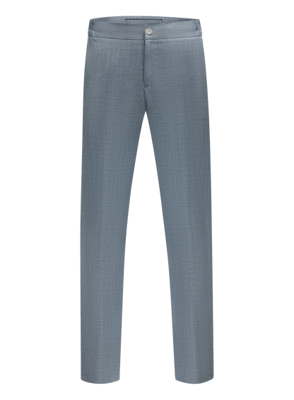 Pantalon van scheerwol, zijde en linnen | L.Blauw