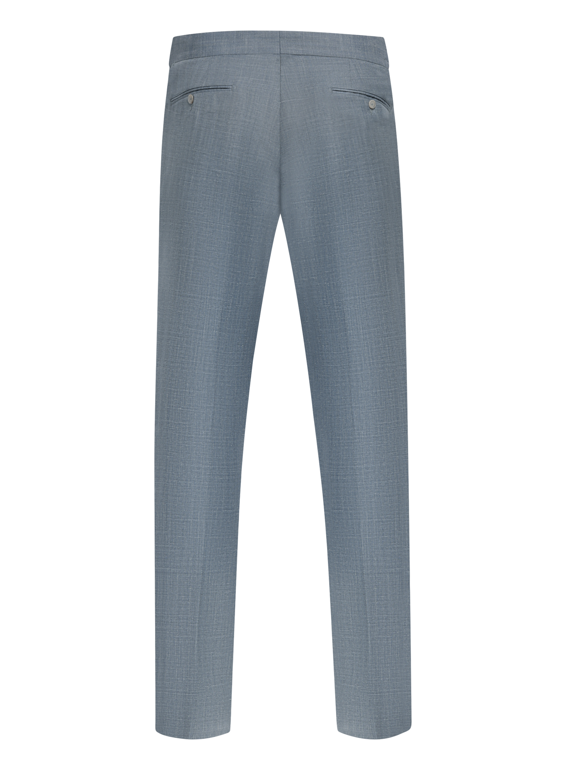 Pantalon van scheerwol, zijde en linnen | L.Blauw